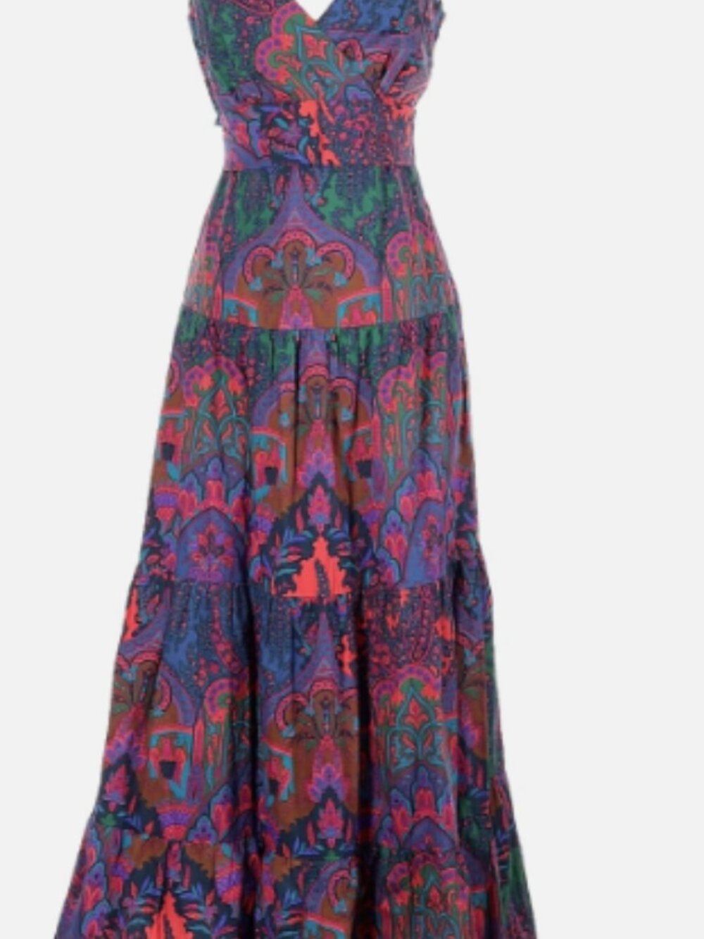 J. CREW NWOT Paisley Cotton Tiered Maxi Dress Sz 12